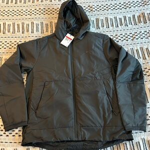 Men’s black Nike windbreaker zip up hooded jacket size large with tags brand new